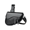Men's solid color PU leather saddle shoulder bags crossbody bags chest bag bolsos para hombre sacoches hommes bag for man