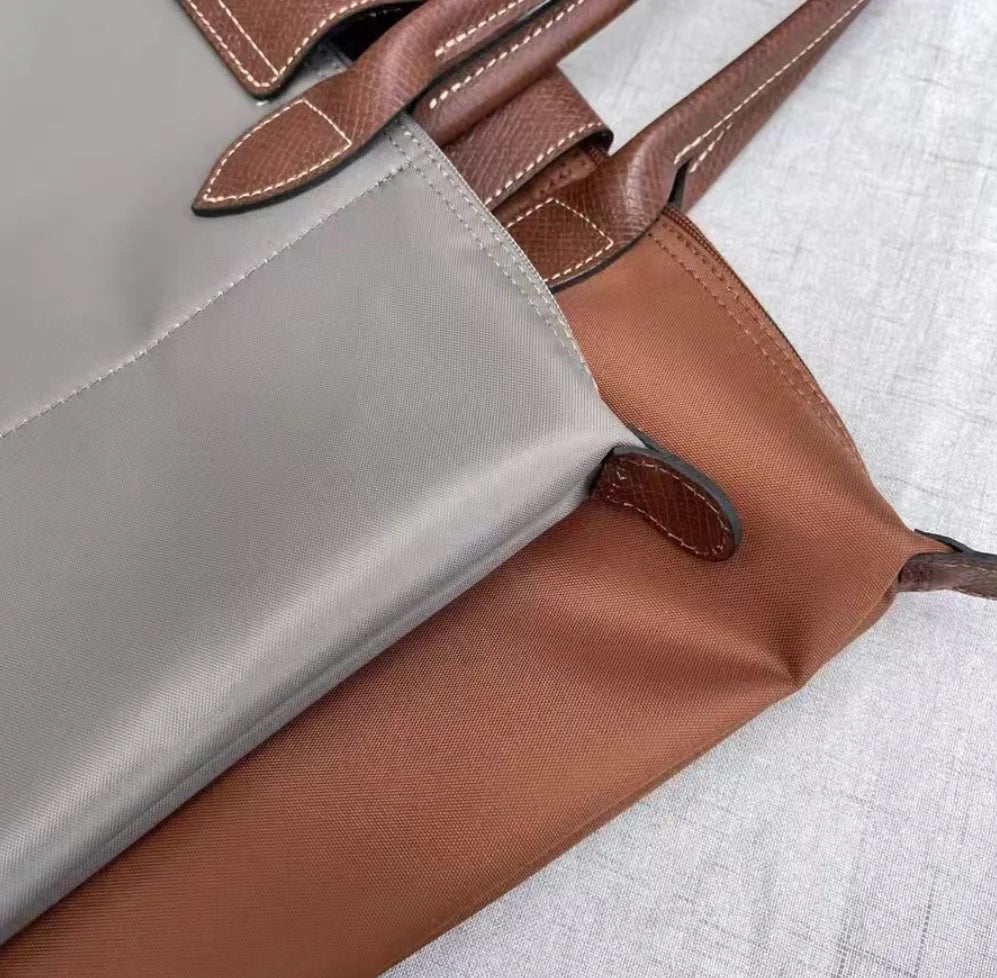 Sac tote classique pour femme de haute qualité, grande capacité, en nylon imperméable et pliable, idéal pour un usage quotidien