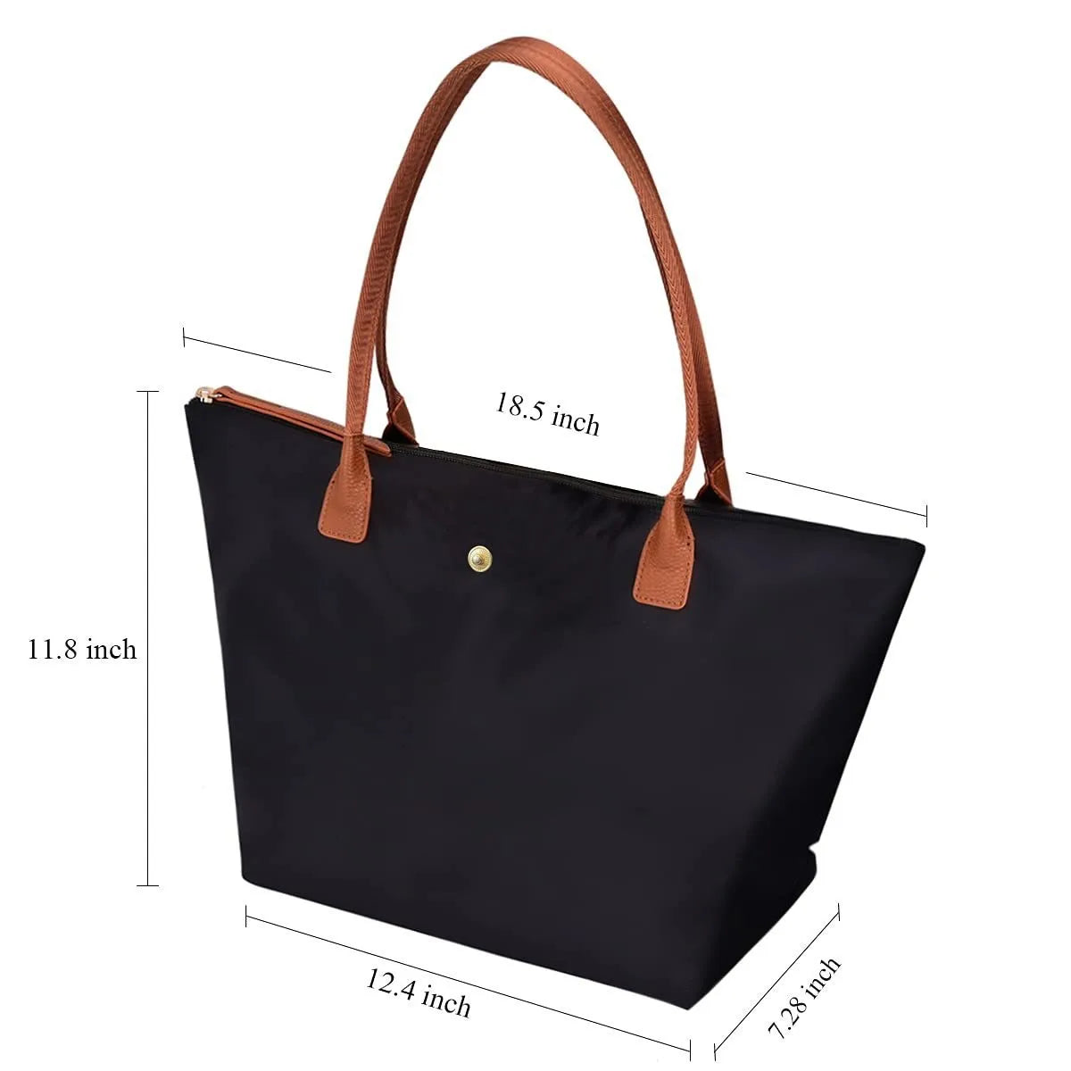 Sac tote classique pour femme de haute qualité, grande capacité, en nylon imperméable et pliable, idéal pour un usage quotidien